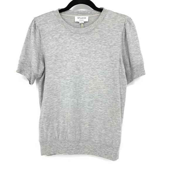 Studio By David Lerner Sweatshirt Tee Women's Sz Small Short Sleeve Heather Gray - Picture 1 of 6